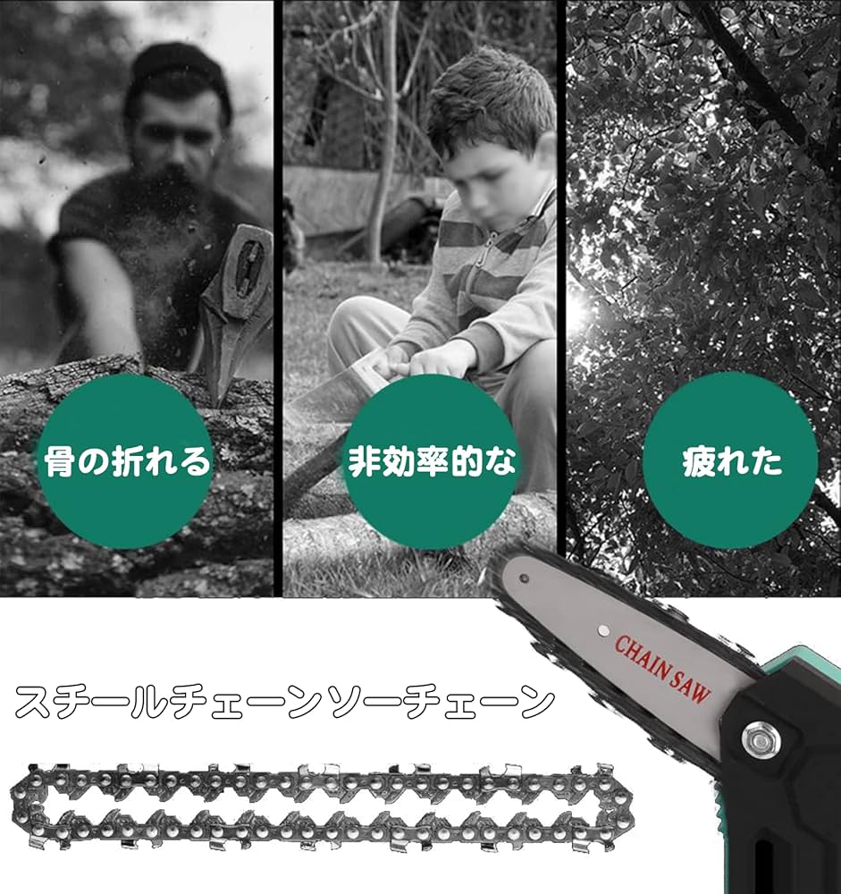Amazon | Arzneaoch 5本入 8インチチェーンソー替刃 45コマ